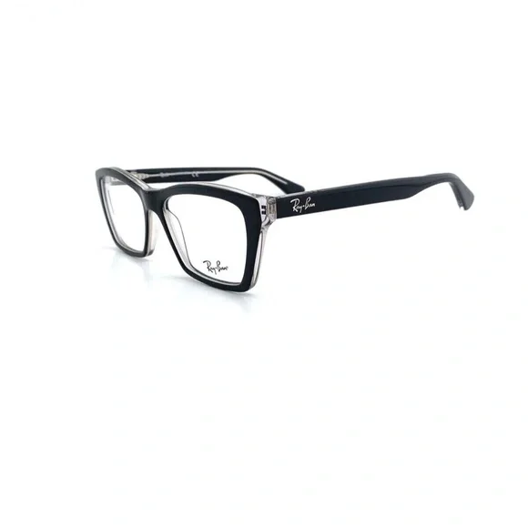 New Ray-Ban Frames Black Clear Acetate RB5316 2034 53 16 140 Unisex Eyeglasses - Picture 4 of 9